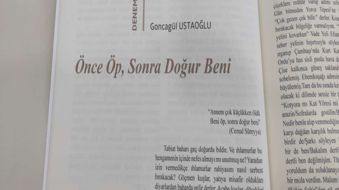 Türk Dili ve Edebiyatı Öğretmeni Gonca Gül USTAOĞLU'nun Eseri Taşbaşı Dergisinde Yayınlanmıştır 